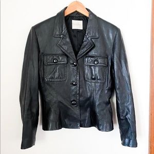 vintage leather shacket